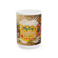 My Cup Overflows Ceramic Mug — Psalms 23:5 Inspirational Floral Coffee Cup (11oz/15oz)