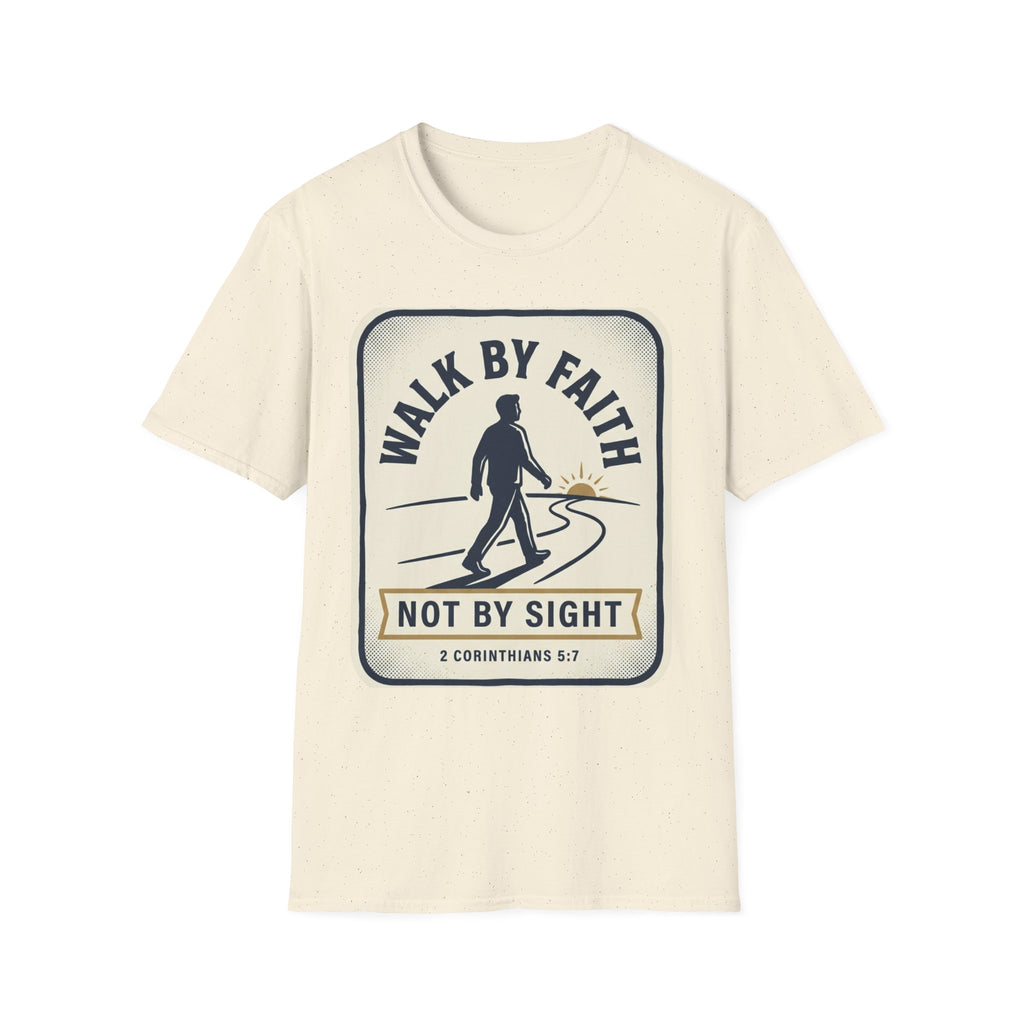 Walk By Faith Bible T-Shirt — Inspirational Christian Tee, Encouraging Faith-Based Daily Wear
