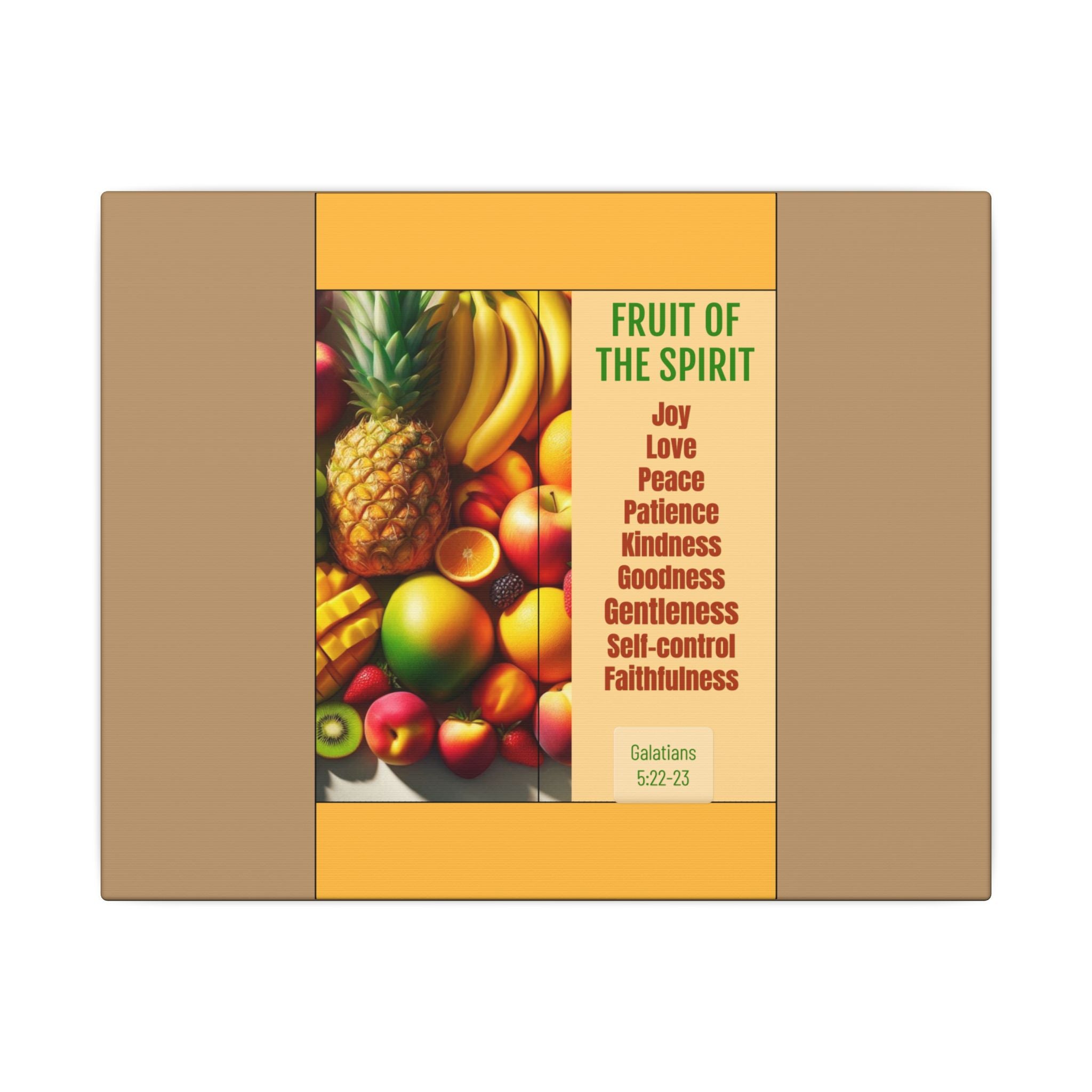 Fruit of the Spirit Canvas Print — Wall Art with Galatians 5:22-23 Scripture