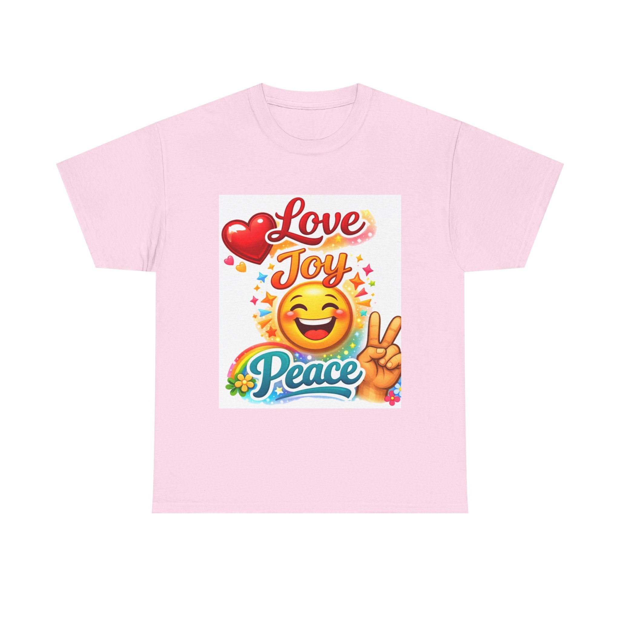 Love Joy Peace Emoji T‑Shirt — Retro Peace Sign Graphic Tee