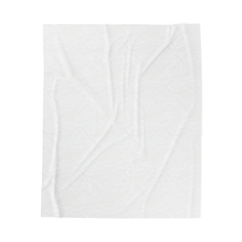 Velveteen Plush Blanket — "He Makes Me Lie Down in Green Pastures" Christian Scripture Throw