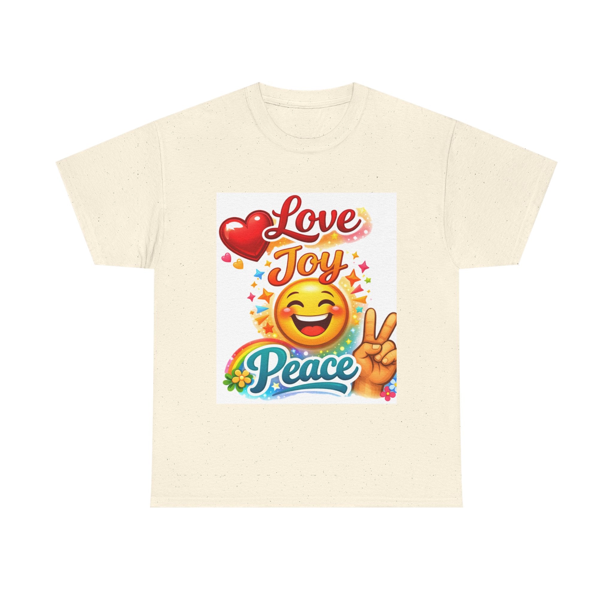 Love Joy Peace Emoji T‑Shirt — Retro Peace Sign Graphic Tee