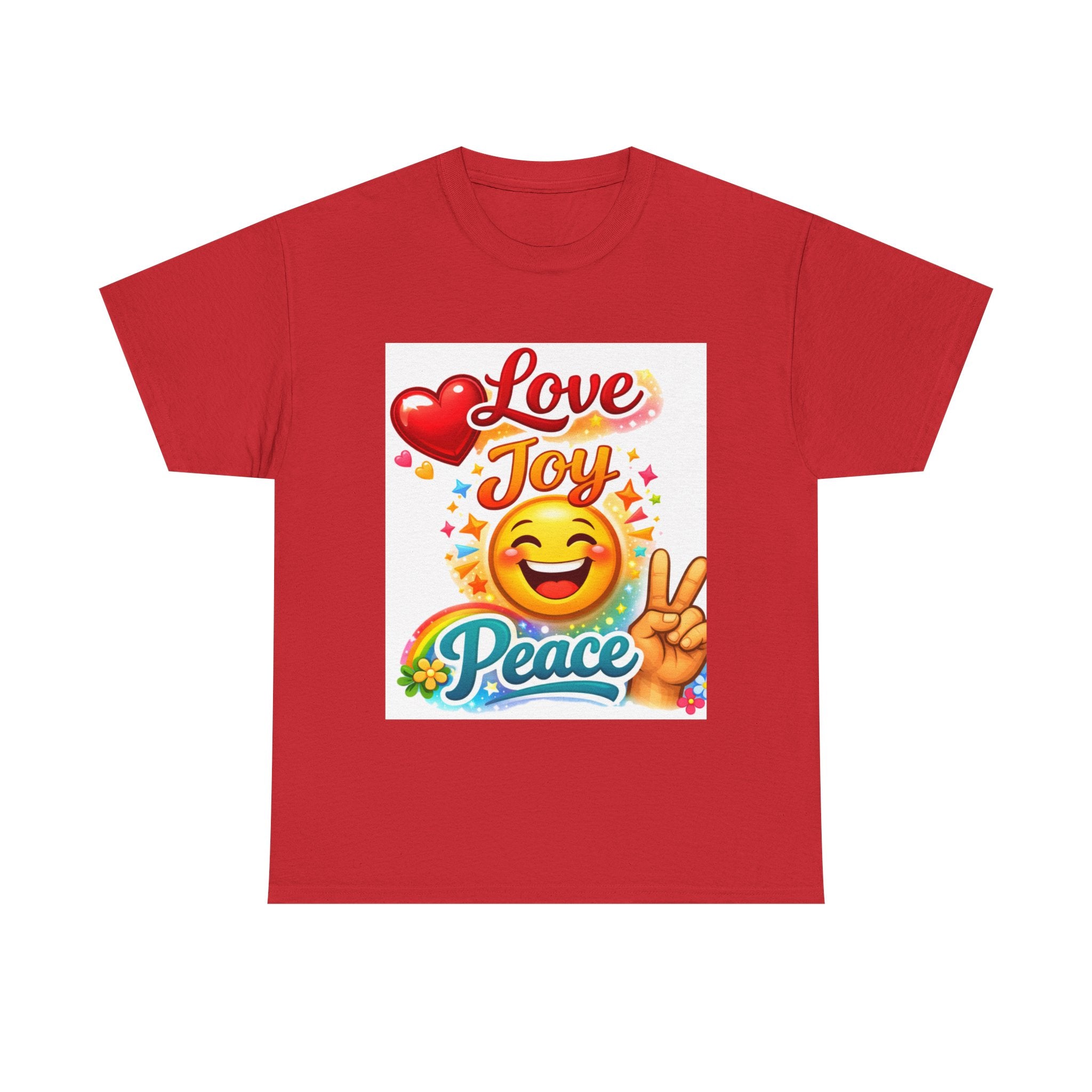 Love Joy Peace Emoji T‑Shirt — Retro Peace Sign Graphic Tee
