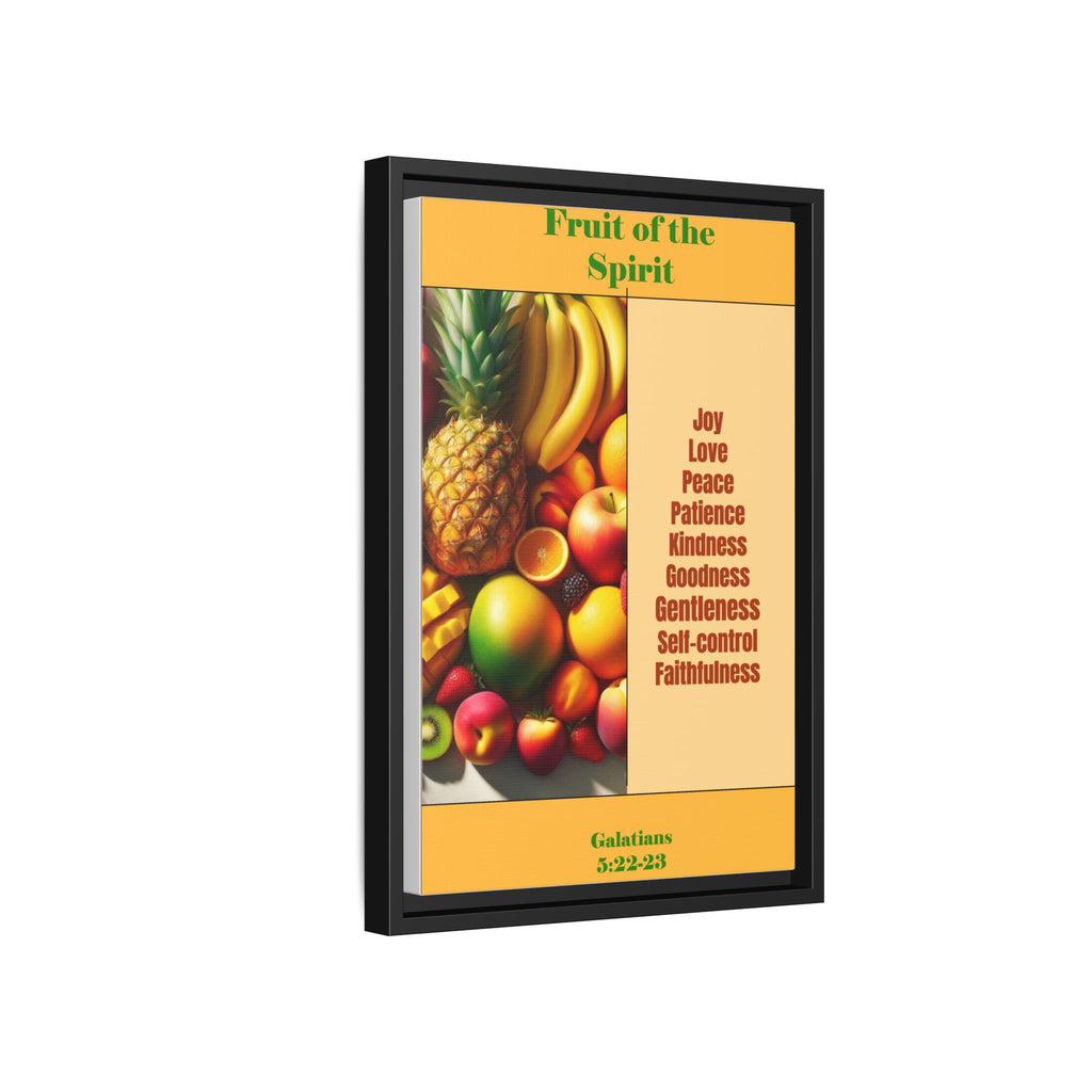 Fruit of the Spirit Framed Canvas Print — Christian Scripture Wall Art (Galatians 5:22-23)