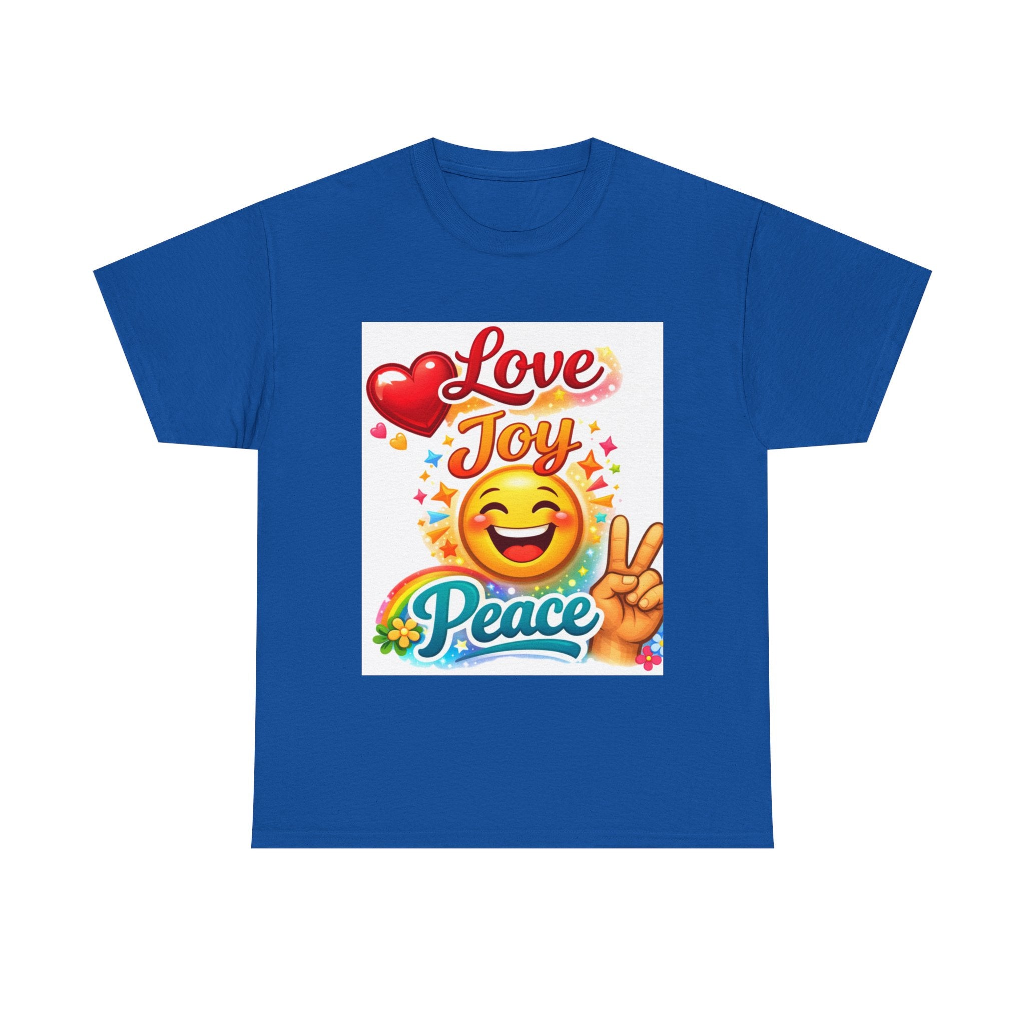 Love Joy Peace Emoji T‑Shirt — Retro Peace Sign Graphic Tee