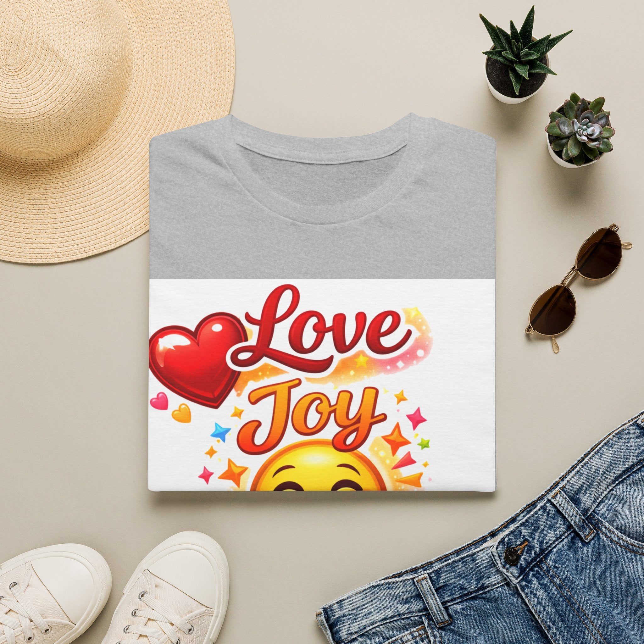 Love Joy Peace T-Shirt — Retro Emoji Heart Peace Sign Graphic Tee