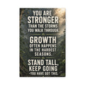 Inspirational Canvas Wall Art - "You Are Stronger" Motivational Quote