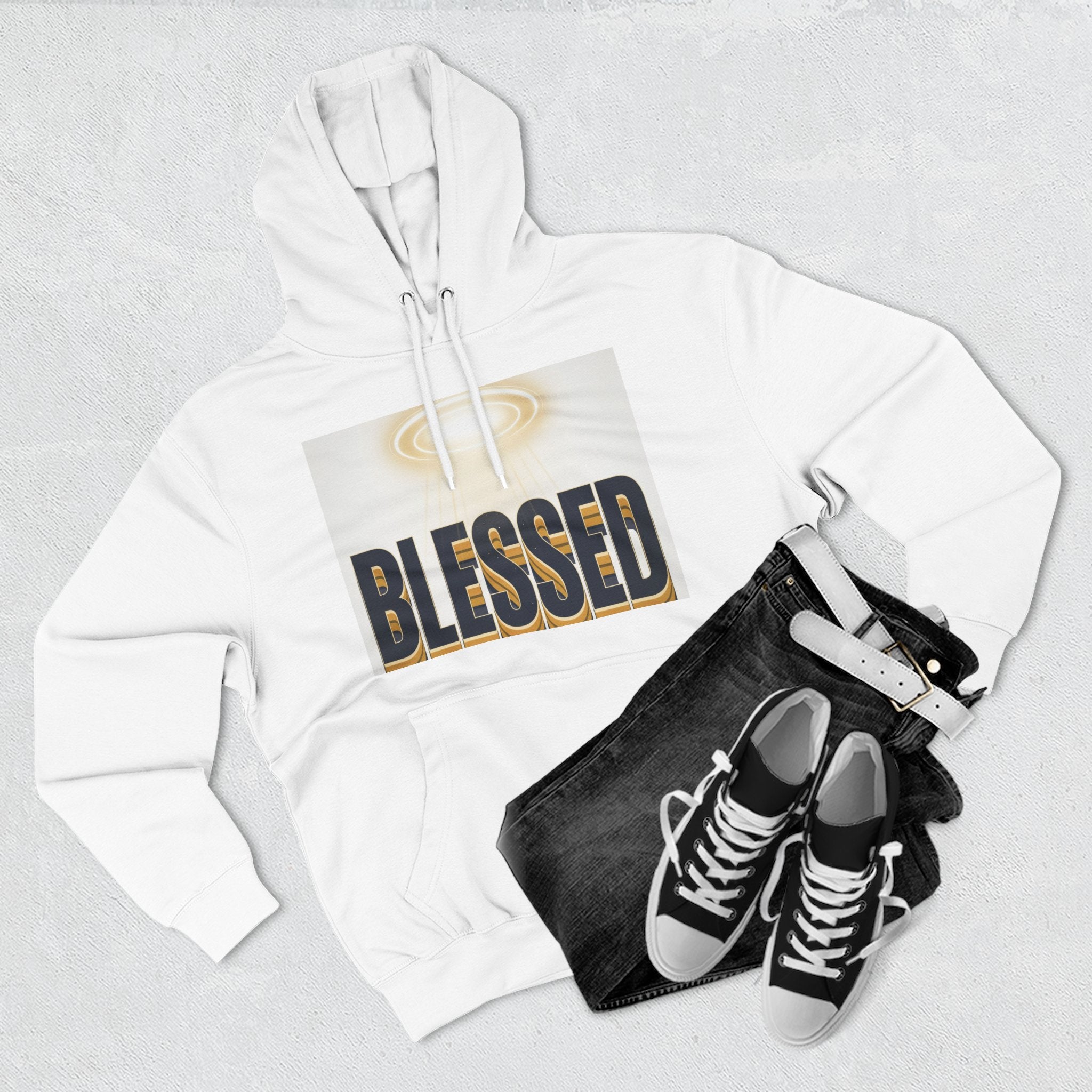 Blessed Graphic Hoodie — Spiritual Inspirational Fleece Pullover