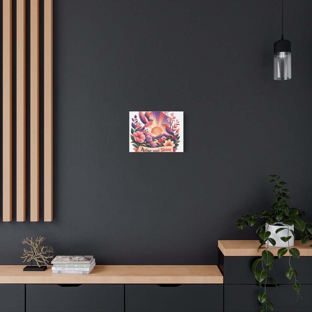Arise and Shine Sunrise Bird Canvas
