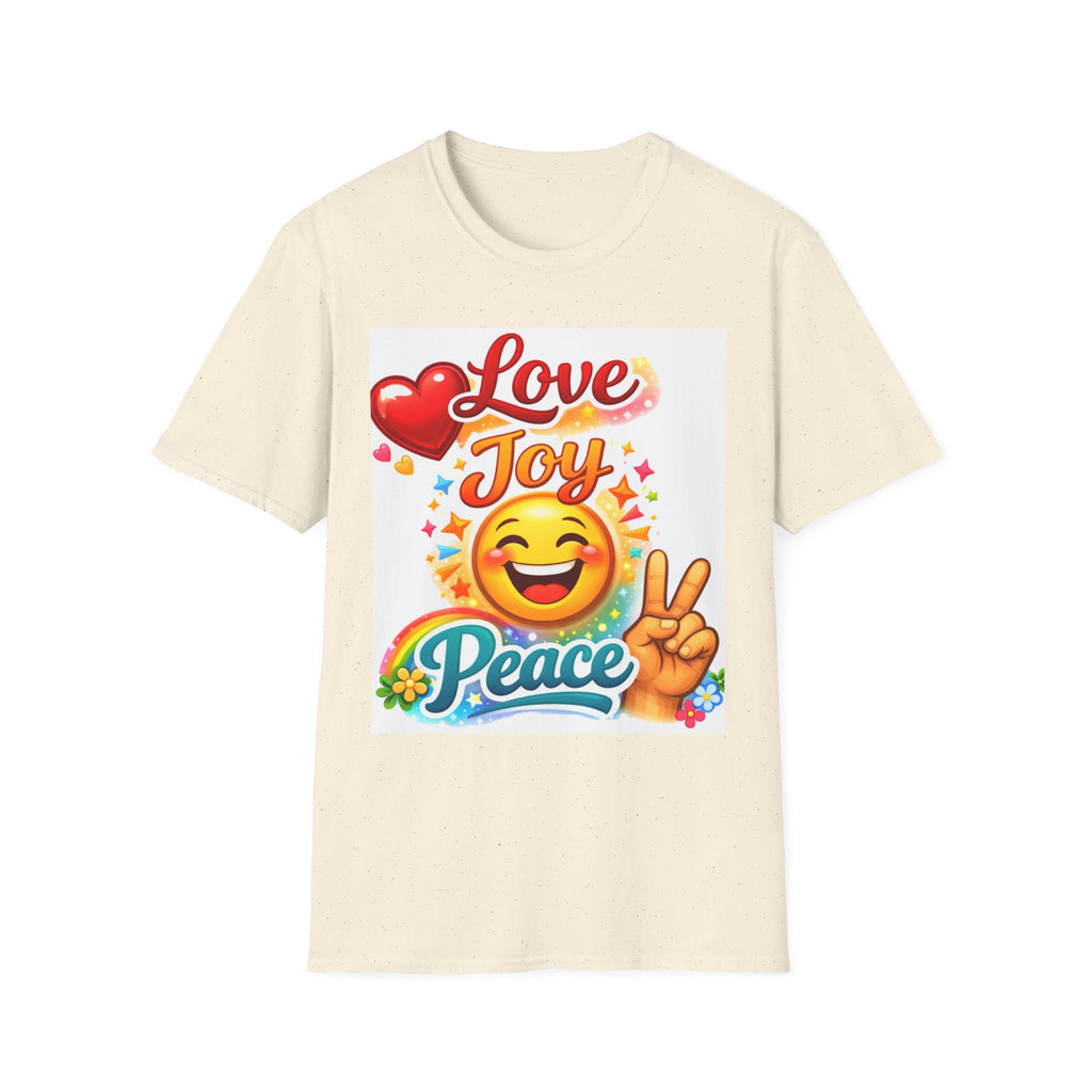 Love Joy Peace T-Shirt — Retro Emoji Heart Peace Sign Graphic Tee