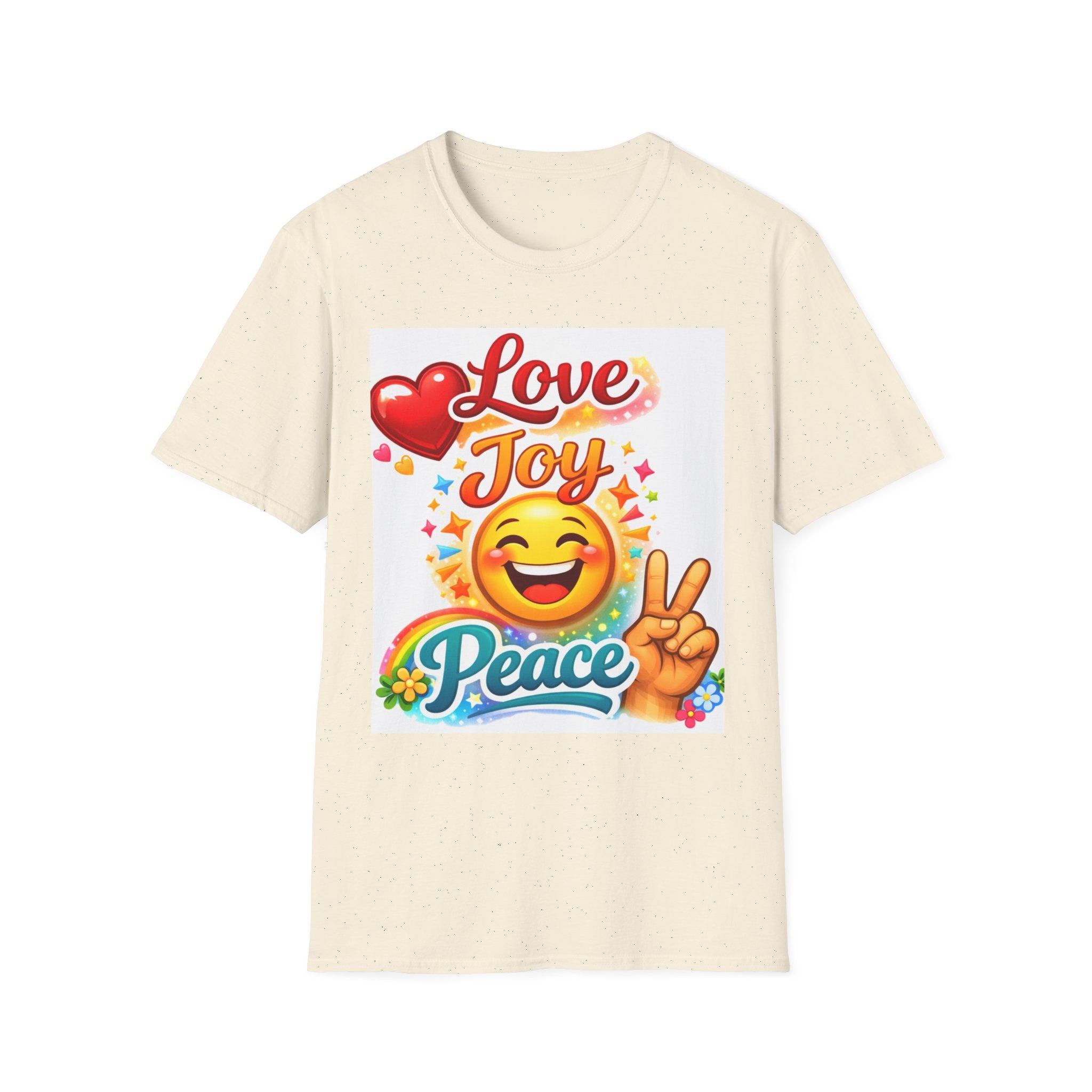 Love Joy Peace T-Shirt — Retro Emoji Heart Peace Sign Graphic Tee