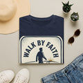 Walk By Faith Bible T-Shirt — Inspirational Christian Tee, Encouraging Faith-Based Daily Wear