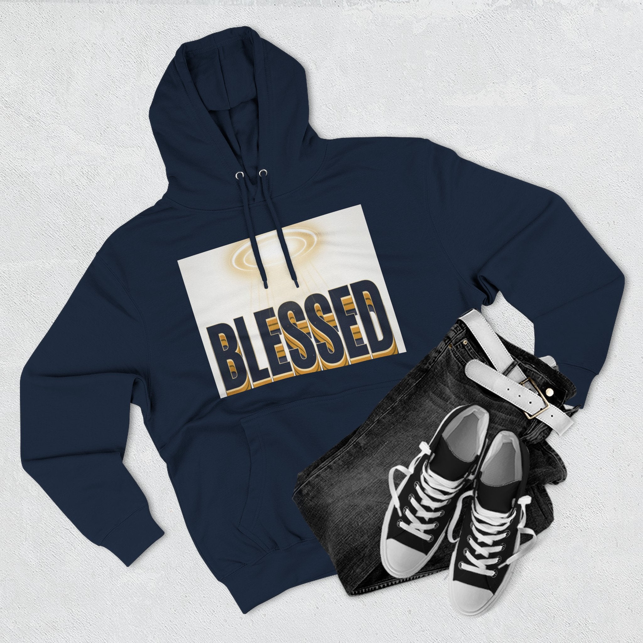 Blessed Graphic Hoodie — Spiritual Inspirational Fleece Pullover