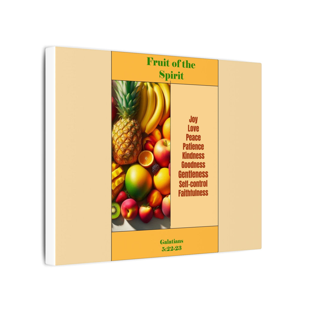 Fruit of the Spirit Canvas Print — Christian Wall Art with Scripture (Galatians 5:22-23)