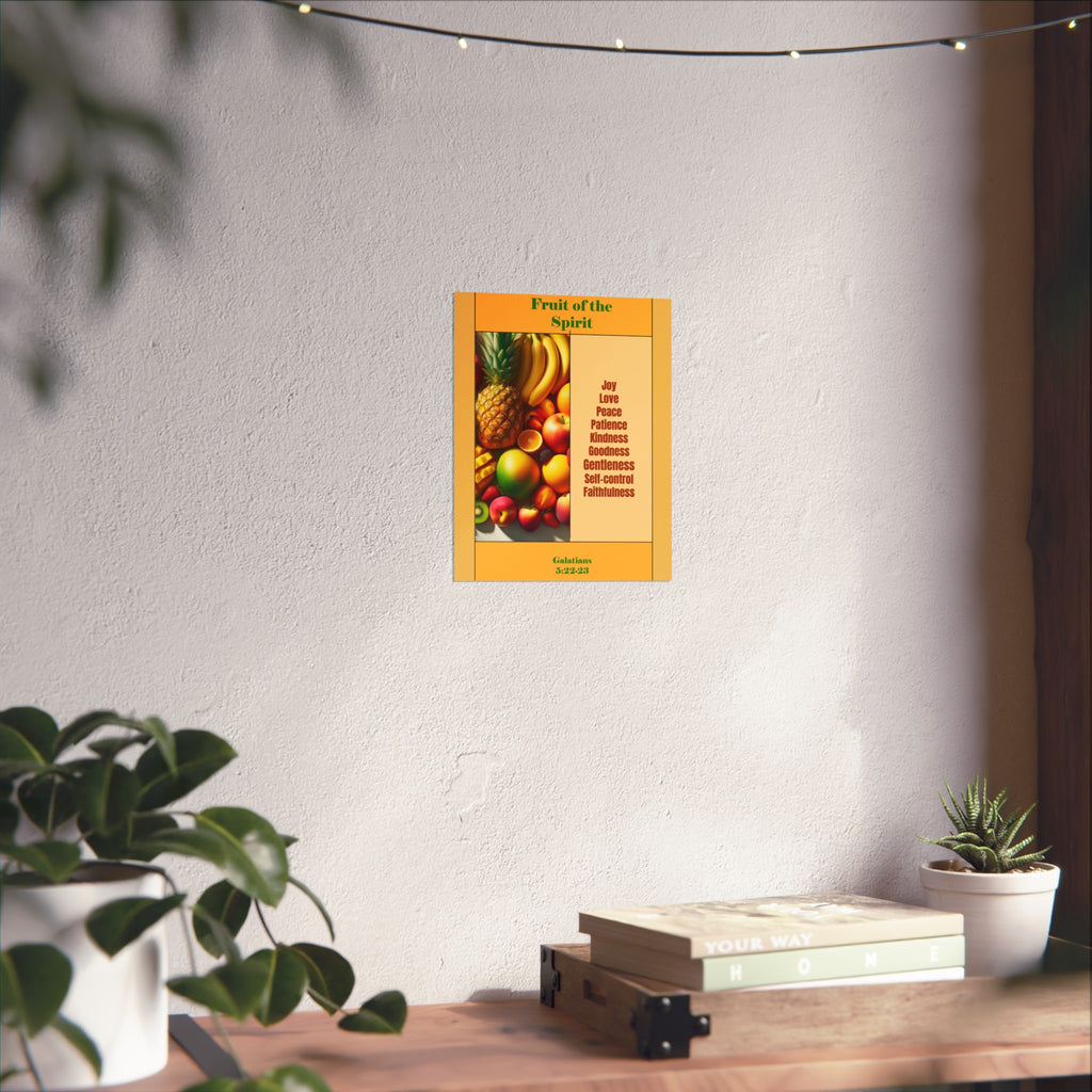 Fruit of the Spirit Poster — Christian Inspirational Wall Art (Galatians 5:22-23)