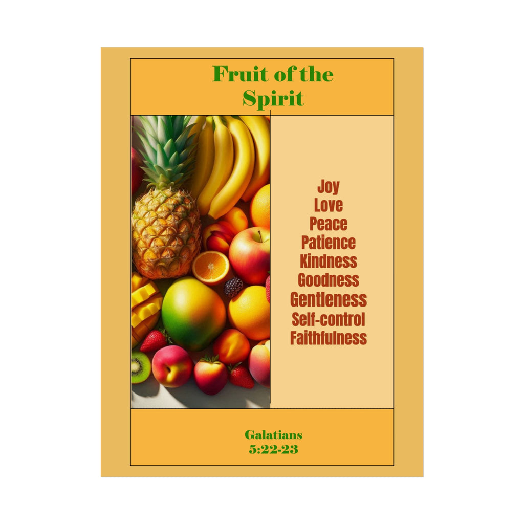 Fruit of the Spirit Poster — Christian Inspirational Wall Art (Galatians 5:22-23)