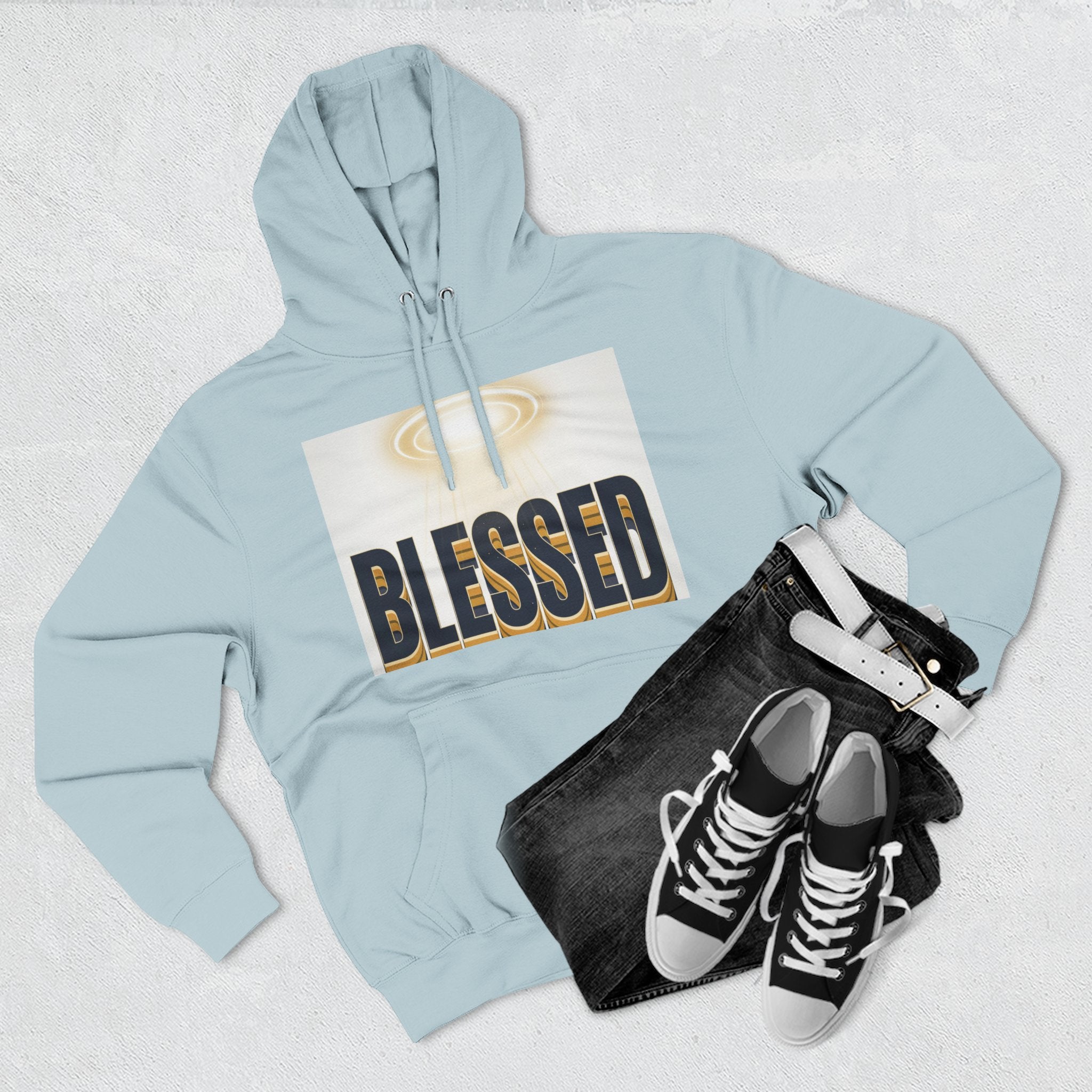 Blessed Graphic Hoodie — Spiritual Inspirational Fleece Pullover