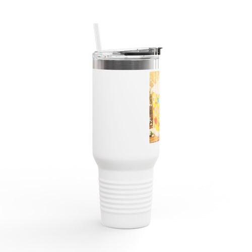 40oz Insulated Travel Mug — “My Cup Overflows” Comfort Coffee Tumbler