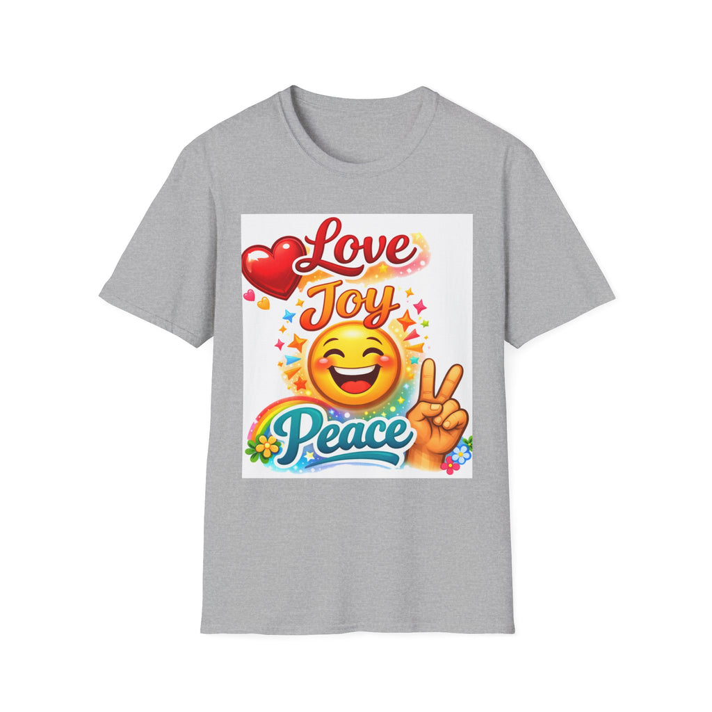 Love Joy Peace T-Shirt — Retro Emoji Heart Peace Sign Graphic Tee