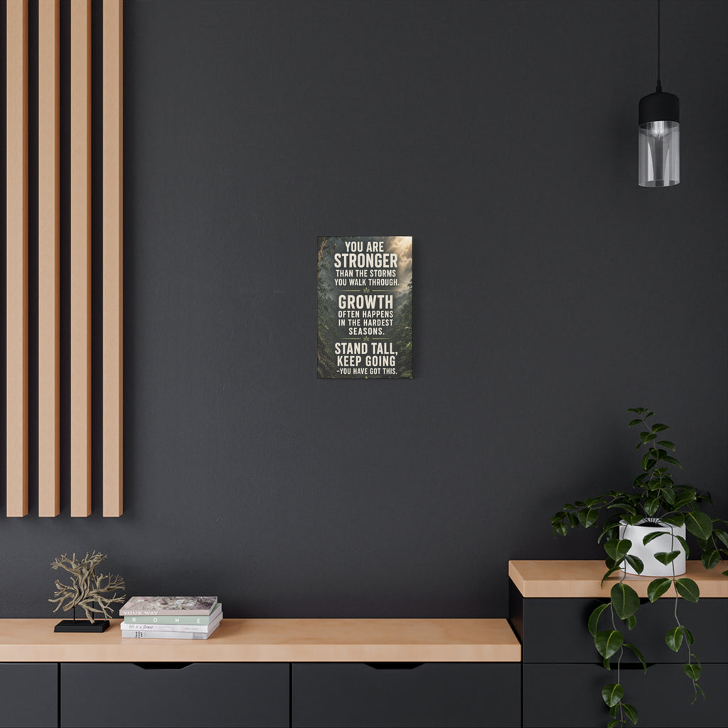Inspirational Canvas Wall Art - "You Are Stronger" Motivational Quote