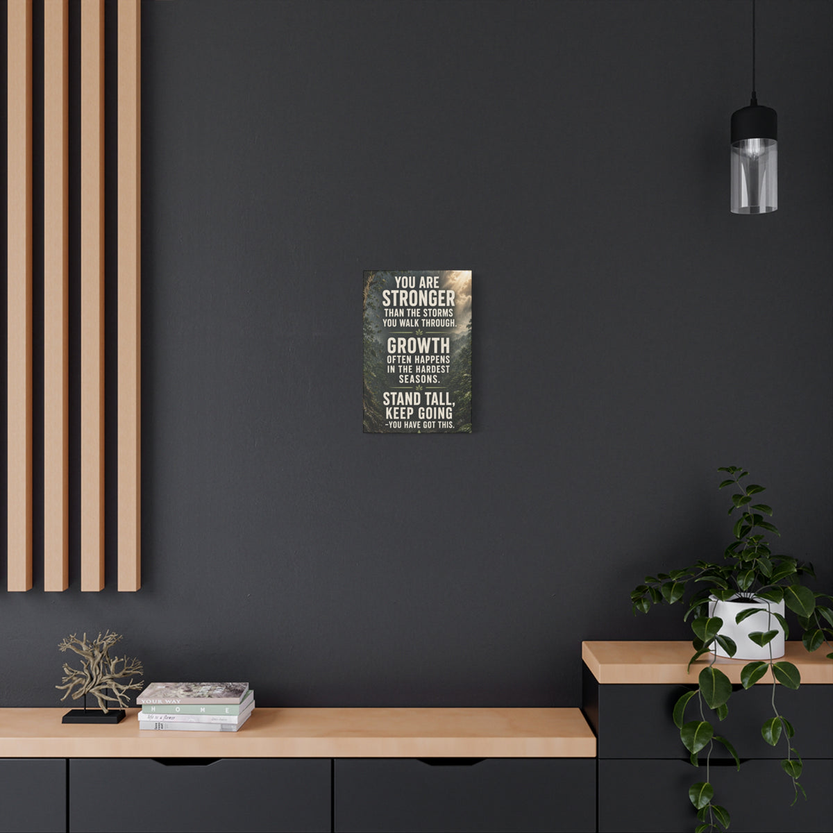 Inspirational Canvas Wall Art - "You Are Stronger" Motivational Quote