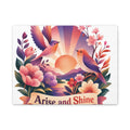 Arise and Shine Sunrise Bird Canvas