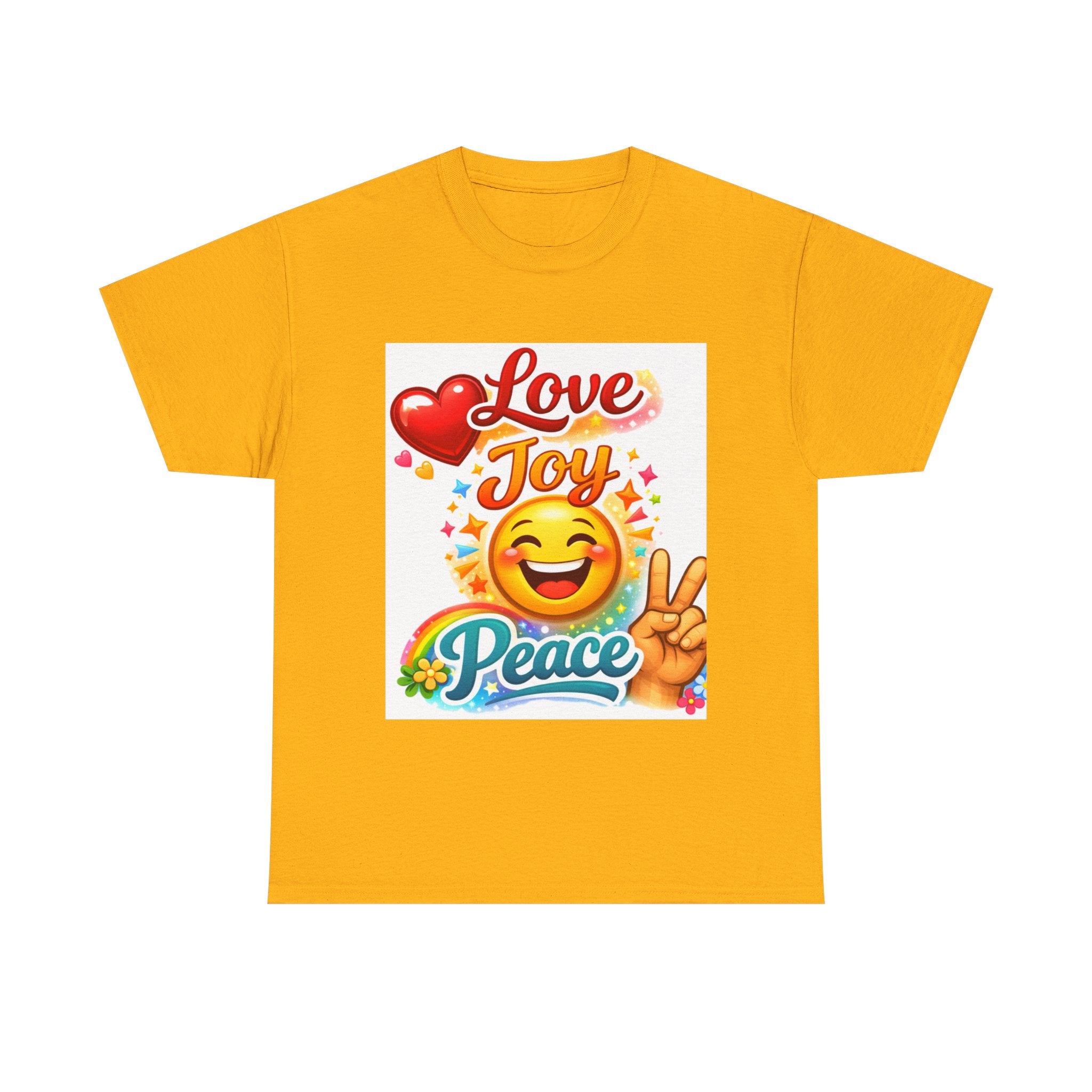 Love Joy Peace Emoji T‑Shirt — Retro Peace Sign Graphic Tee