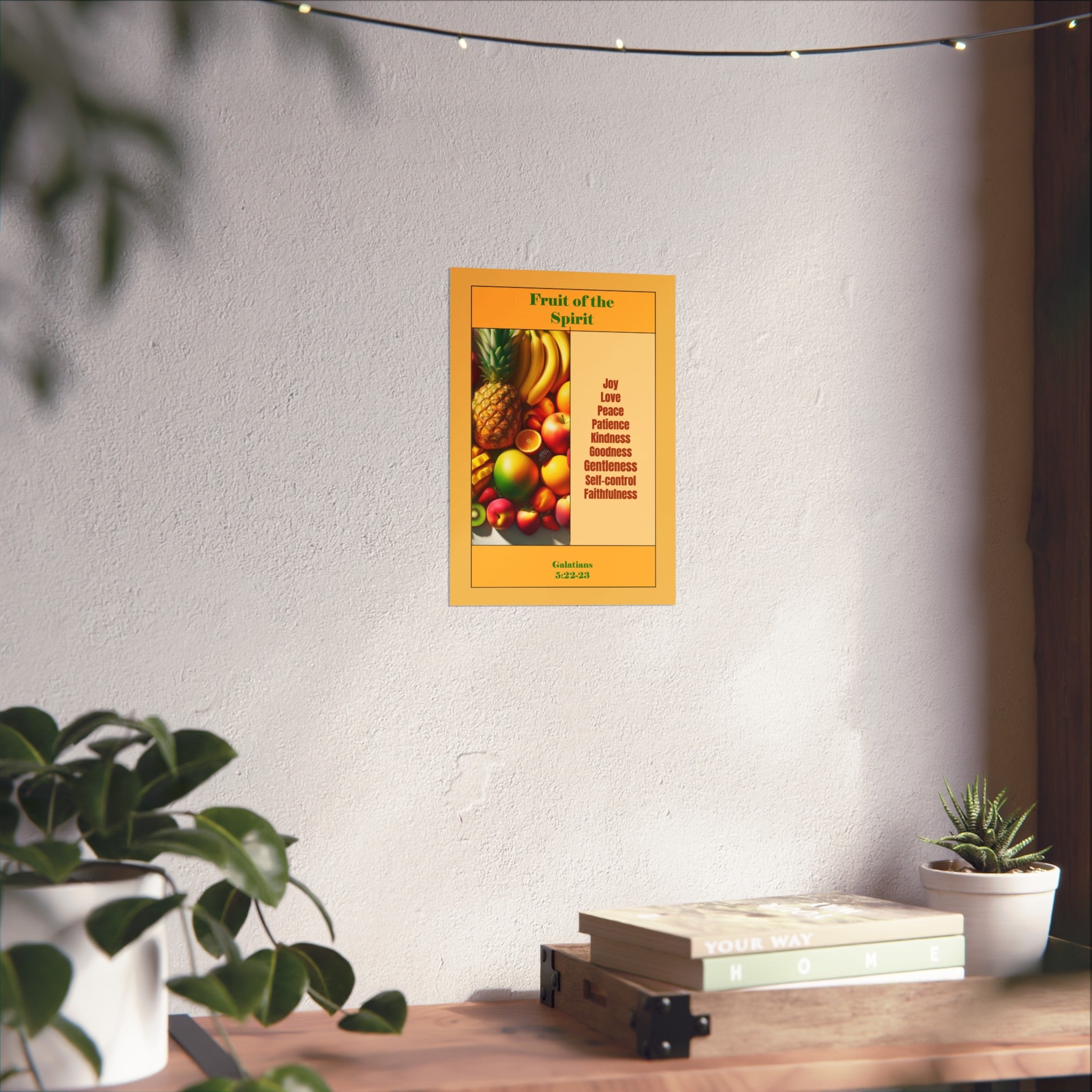 Fruit of the Spirit Poster — Christian Inspirational Wall Art (Galatians 5:22-23)