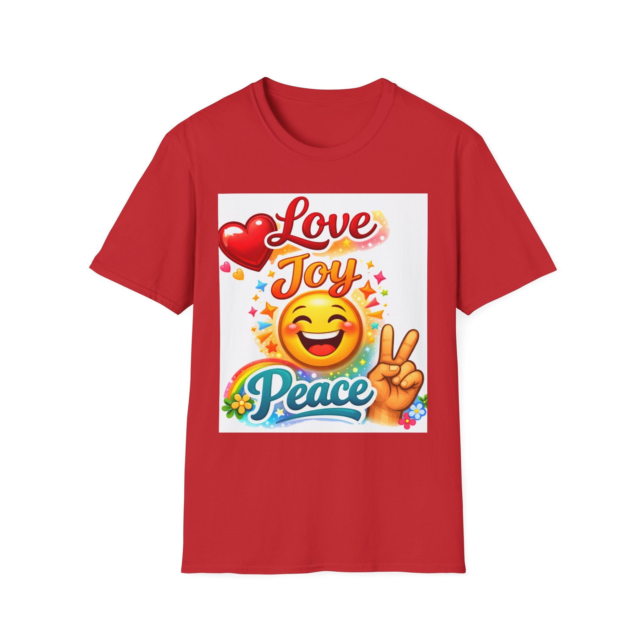 Love Joy Peace T-Shirt — Retro Emoji Heart Peace Sign Graphic Tee