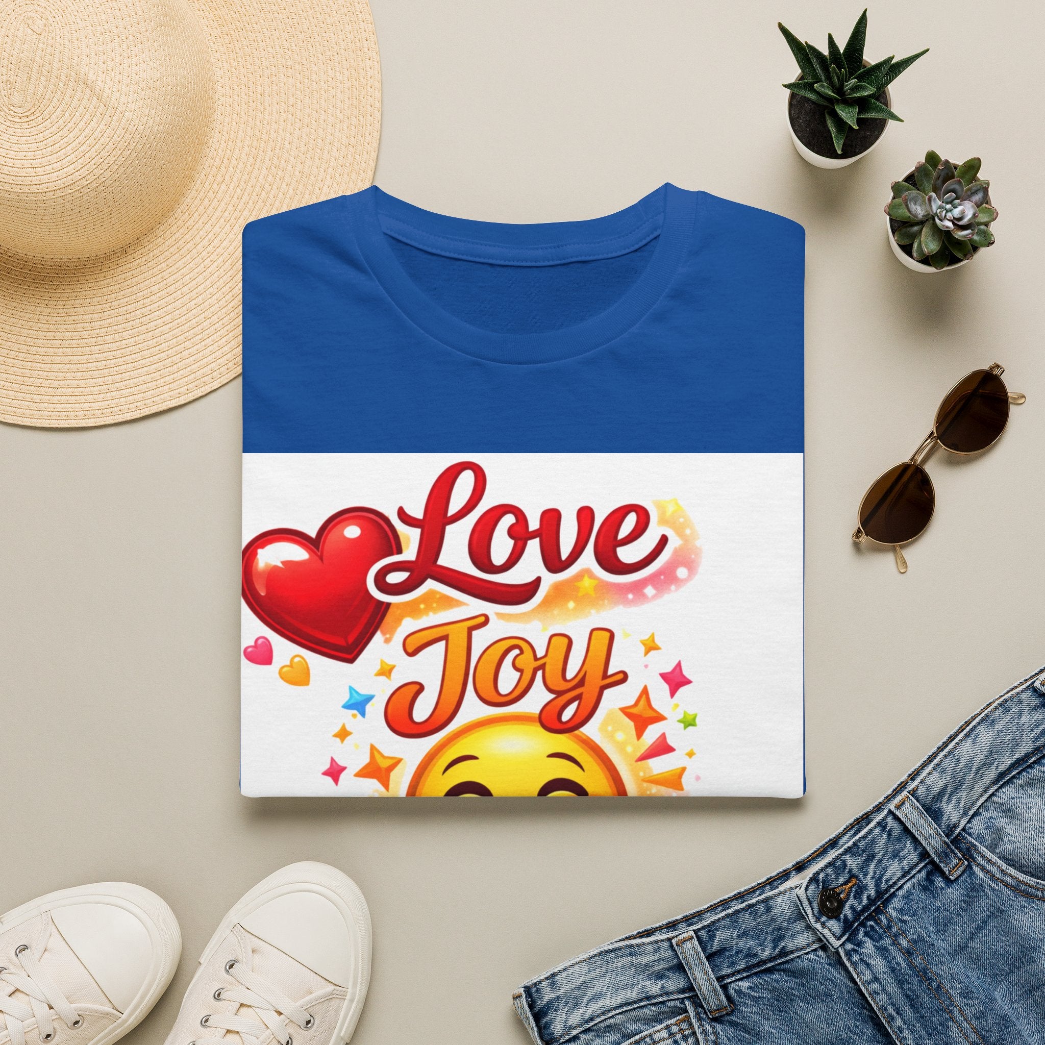 Love Joy Peace T-Shirt — Retro Emoji Heart Peace Sign Graphic Tee