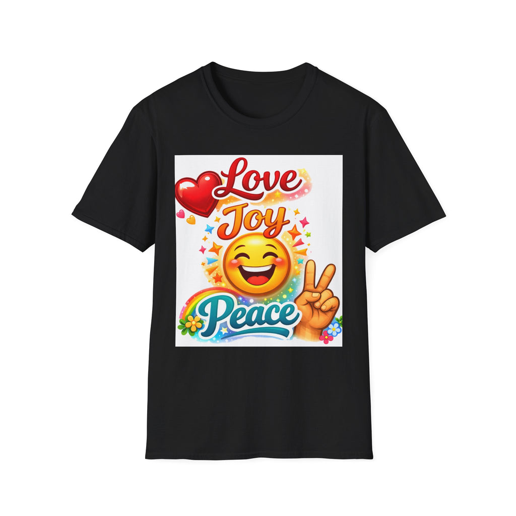 Love Joy Peace T-Shirt — Retro Emoji Heart Peace Sign Graphic Tee