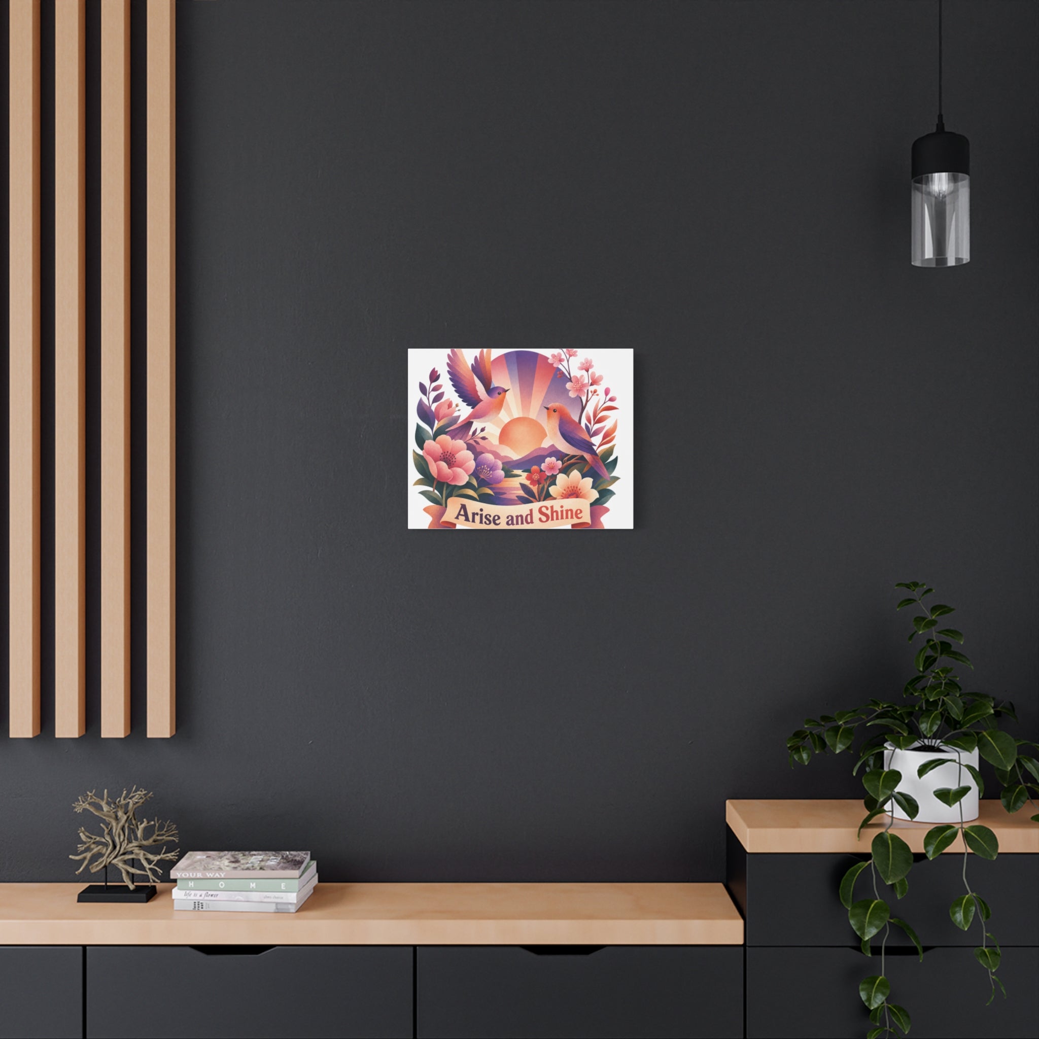 Arise and Shine Sunrise Bird Canvas